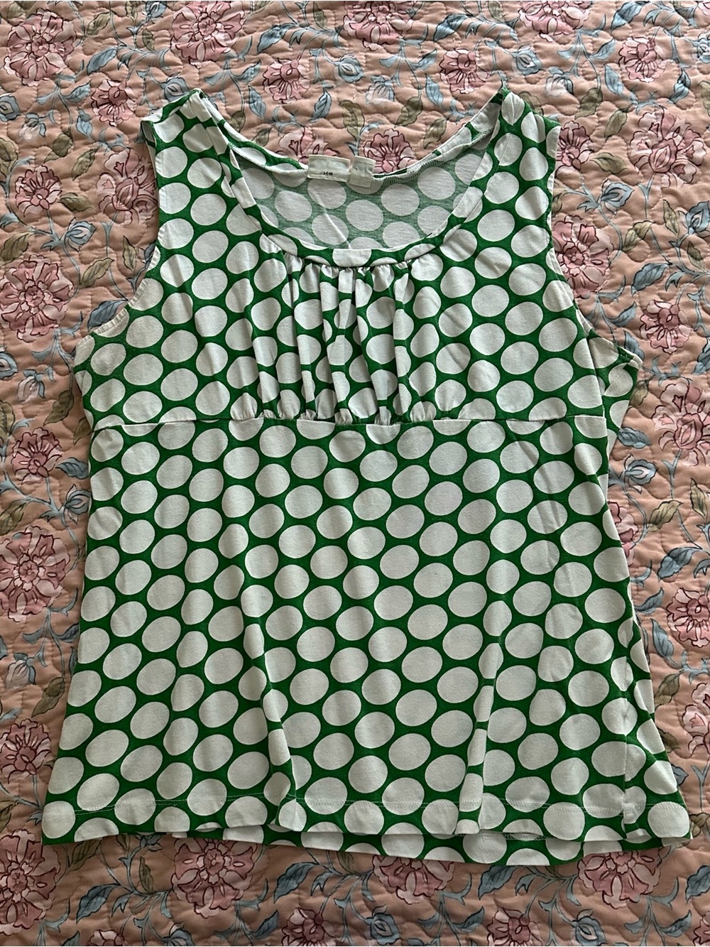 Cato Green & White Polka Dot Women’s Tank